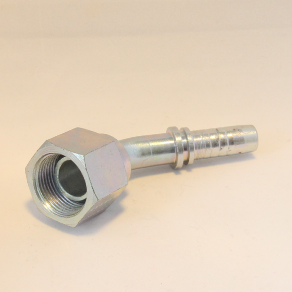 Terminal Codo 45° HG (BSP, asiento 30°) x Espiga para manguera hidráulica