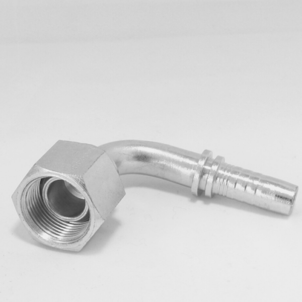 Terminal Codo 90° HG (BSP, asiento 30°) x Espiga para manguera hidráulica