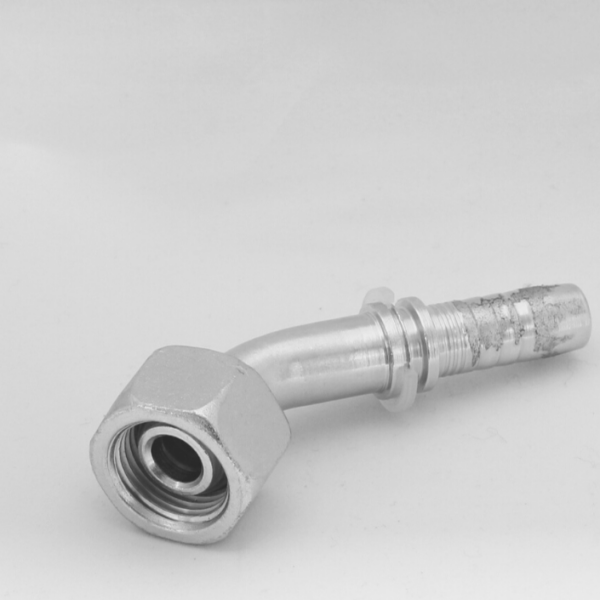 Terminal Codo 45° HG (BSP, asiento 30°) x Espiga para manguera hidráulica