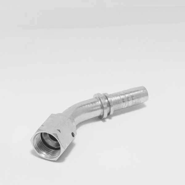 Terminal Codo 45° HG (UNF, asiento 37°) x Espiga para manguera hidráulica