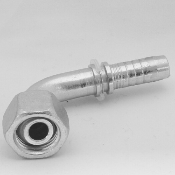 Terminal Codo 90° HG (BSP, asiento 30°) x Espiga para manguera hidráulica