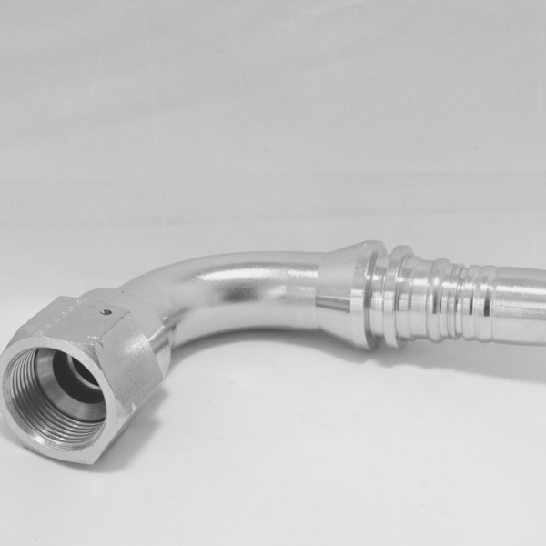 Terminal Codo 90° HG (UNF, asiento 37°) x Espiga para manguera hidráulica