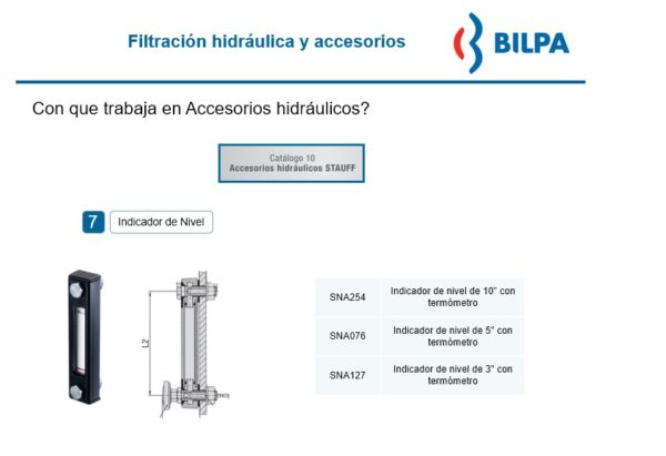 Indicador de Nivel de 10" con Termómetro - Image 2